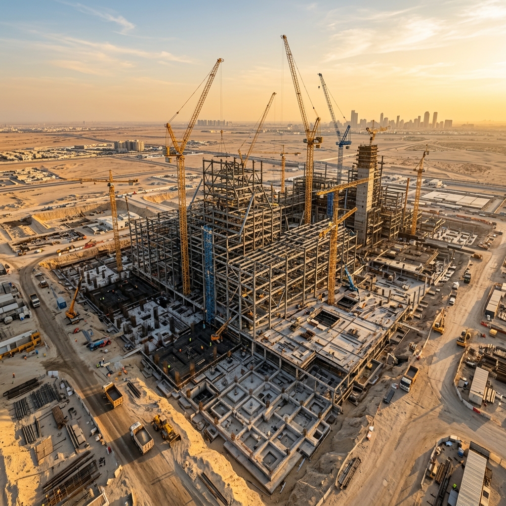 Active construction site in the Gulf region